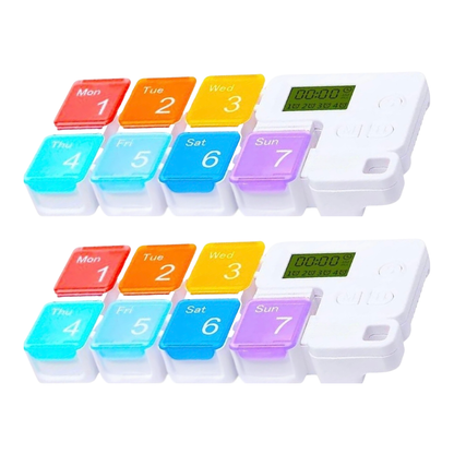 Intelligenter Wochenspender für Tabletten mit Alarmfunktion