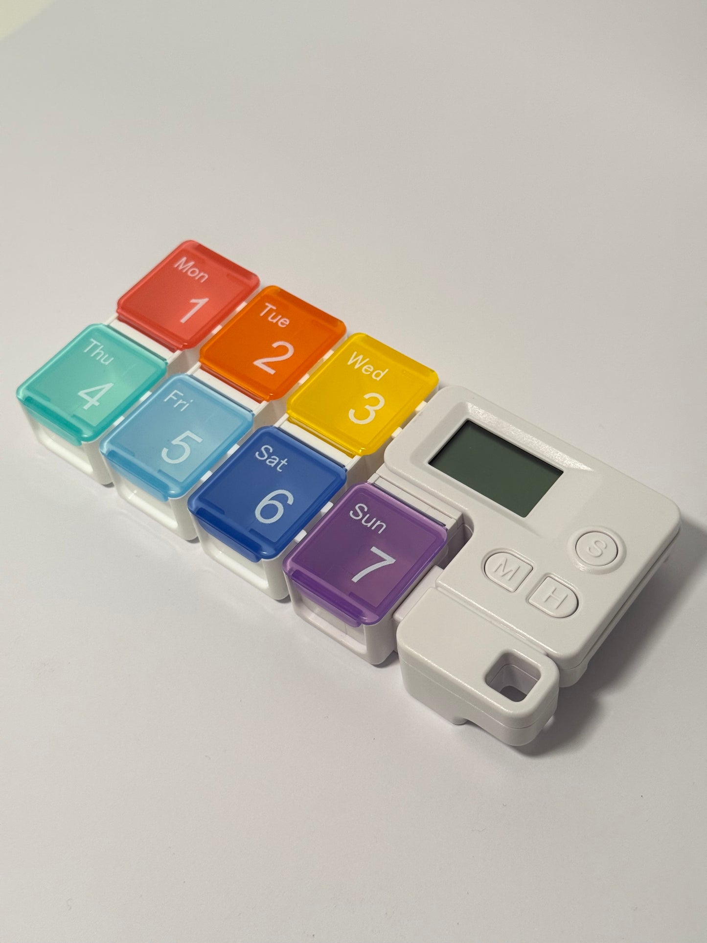 Intelligenter Wochenspender für Tabletten mit Alarmfunktion